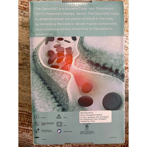 Devon 24D DVT Portable Compression Device Bloodclot Prevention *NEW* - Picture 3 of 12